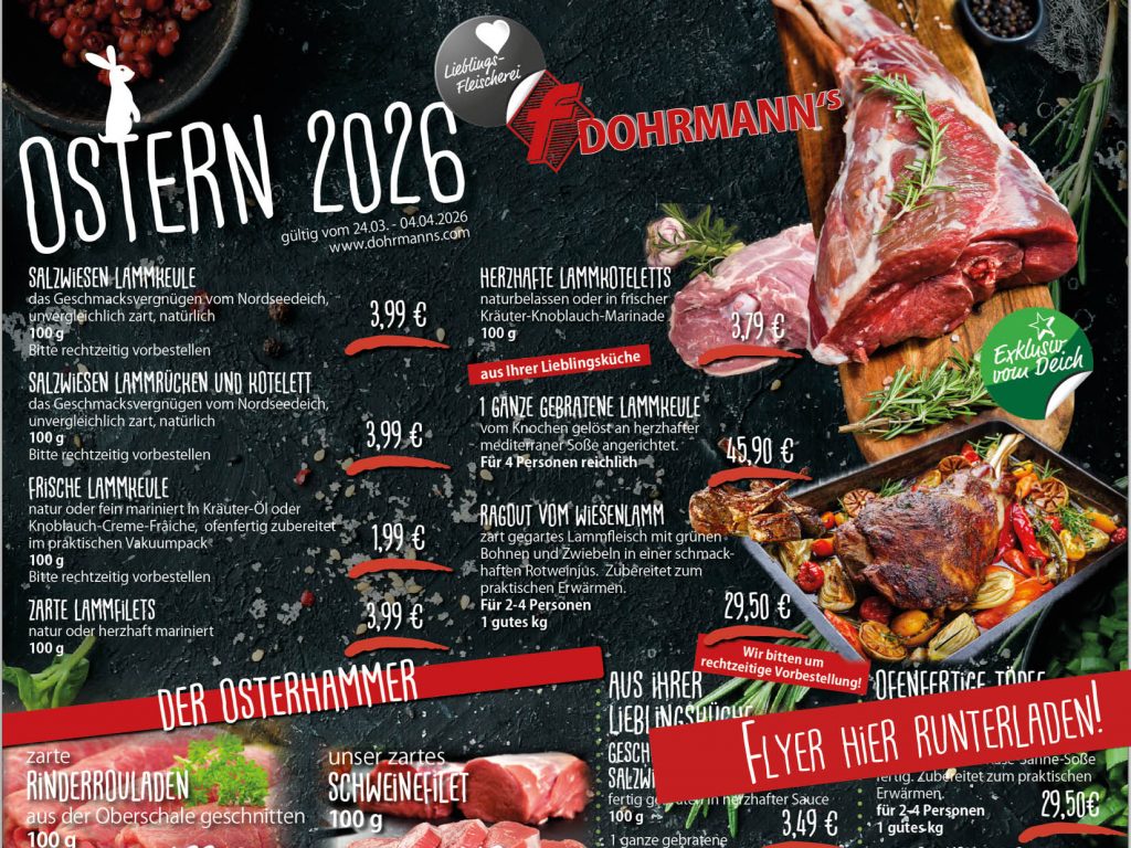 Dohrmanns Fleischerei Bremen Osterangebote